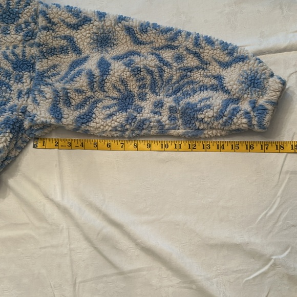 PacSun Blue & White Crop Thick Sweatshirt Fleece Size M - Picture 6 of 8